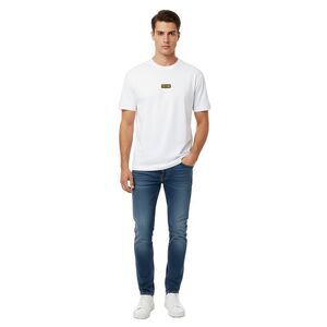 Versace Jeans Couture White Mens Oversized Minimalist Patch Logo T-Shirt